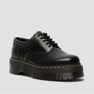 Dr. Martens 8053 Quad Black Platform Leather Shoes